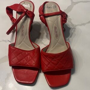 Amalfi Red Quilted Women's Sandals
